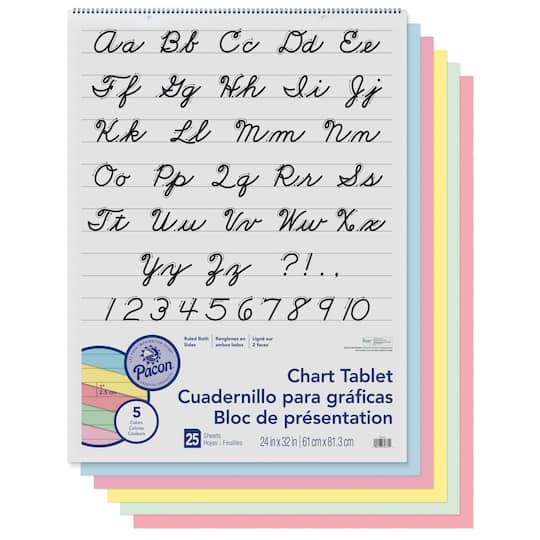 12 Pack: Pacon® 1" Ruled Assorted Colors Chart Tablet, 24" x 32" | Michaels®